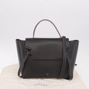 CELINE Belt bag Hand Bag Leather 2way Brown Silver Auth ka4875M-12