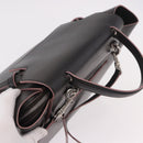 CELINE Belt bag Hand Bag Leather 2way Brown Silver Auth ka4875M-6