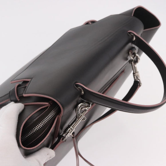 CELINE Belt bag Hand Bag Leather 2way Brown Silver Auth ka4875M
