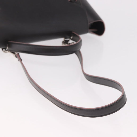 CELINE Belt bag Hand Bag Leather 2way Brown Silver Auth ka4875M