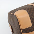 CELINE Macadam Canvas Boston Bag PVC Leather Brown Gold Auth ka4876A-8