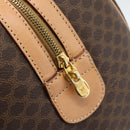 CELINE Macadam Canvas Boston Bag PVC Leather Brown Gold Auth ka4876A-18