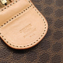 CELINE Macadam Canvas Boston Bag PVC Leather Brown Gold Auth ka4876A-12