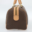 CELINE Macadam Canvas Boston Bag PVC Leather Brown Gold Auth ka4876A-4