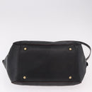 Miu Miu Hand Bag Leather 2way Black Gold Auth ka4877V-10