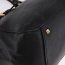 Miu Miu Hand Bag Leather 2way Black Gold Auth ka4877V-11
