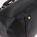 Miu Miu Hand Bag Leather 2way Black Gold Auth ka4877V-13