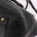 Miu Miu Hand Bag Leather 2way Black Gold Auth ka4877V-14