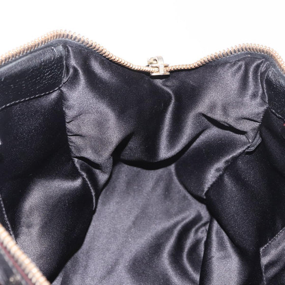 Miu Miu Hand Bag Leather 2way Black Gold Auth ka4877V