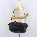 Miu Miu Hand Bag Leather 2way Black Gold Auth ka4877V-25