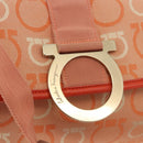 Salvatore Ferragamo Gancini Shoulder Bag Canvas Orange Gold Auth ka4878A-17