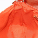 Salvatore Ferragamo Gancini Shoulder Bag Canvas Orange Gold Auth ka4878A-20