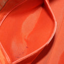 Salvatore Ferragamo Gancini Shoulder Bag Canvas Orange Gold Auth ka4878A-22