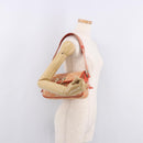 Salvatore Ferragamo Gancini Shoulder Bag Canvas Orange Gold Auth ka4878A-23
