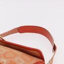 Salvatore Ferragamo Gancini Shoulder Bag Canvas Orange Gold Auth ka4878A-8