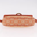 Salvatore Ferragamo Gancini Shoulder Bag Canvas Orange Gold Auth ka4878A-5