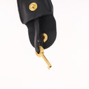 Miu Miu Matelasse Chain Shoulder Bag Leather Black Gold Auth ka4879V-9