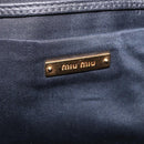 Miu Miu Matelasse Chain Shoulder Bag Leather Black Gold Auth ka4879V-21