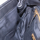 Miu Miu Matelasse Chain Shoulder Bag Leather Black Gold Auth ka4879V-23