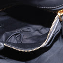 Miu Miu Matelasse Chain Shoulder Bag Leather Black Gold Auth ka4879V-25