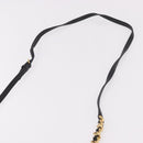 Miu Miu Matelasse Chain Shoulder Bag Leather Black Gold Auth ka4879V-8