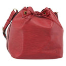 LOUIS VUITTON Epi Petit Noe Shoulder Bag Red M44107 LV Auth ka4880-1