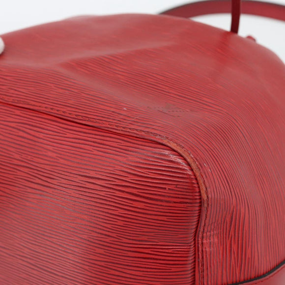LOUIS VUITTON Epi Petit Noe Shoulder Bag Red M44107 LV Auth ka4880