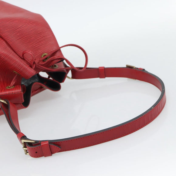 LOUIS VUITTON Epi Petit Noe Shoulder Bag Red M44107 LV Auth ka4880