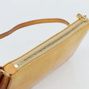 LOUIS VUITTON Monogram Vernis Lexington Pouch Beige M91010 LV Auth ka4881-6