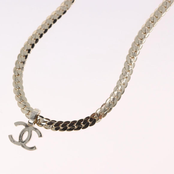 CHANEL Necklace metal Gold Tone CC Auth ka4882SAM