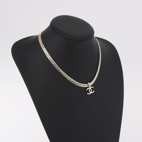 CHANEL Necklace metal Gold Tone CC Auth ka4882SAM