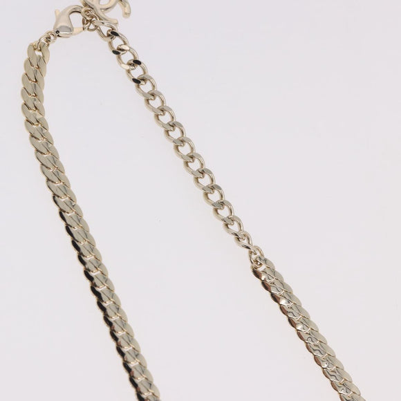 CHANEL Necklace metal Gold Tone CC Auth ka4882SAM