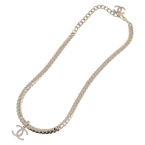 CHANEL Necklace metal Gold Tone CC Auth ka4882SAM