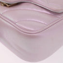 GUCCI GG Marmont Chain Shoulder Bag Leather Pink Gold 739682 Auth ka4883M-15