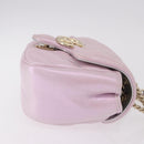 GUCCI GG Marmont Chain Shoulder Bag Leather Pink Gold 739682 Auth ka4883M-3