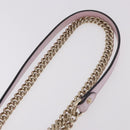 GUCCI GG Marmont Chain Shoulder Bag Leather Pink Gold 739682 Auth ka4883M-8
