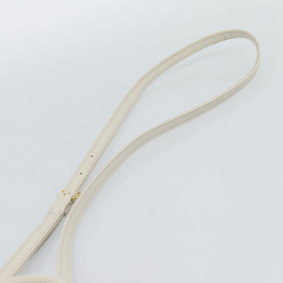 Miu Miu Hand Bag Shearing 2way White Gold Auth ka4884SAM