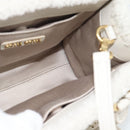 Miu Miu Hand Bag Shearing 2way White Gold Auth ka4884SAM-21