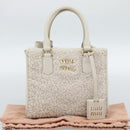 Miu Miu Hand Bag Shearing 2way White Gold Auth ka4884SAM-12