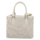 Miu Miu Hand Bag Shearing 2way White Gold Auth ka4884SAM-2