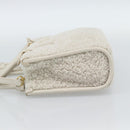 Miu Miu Hand Bag Shearing 2way White Gold Auth ka4884SAM-3