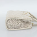 Miu Miu Hand Bag Shearing 2way White Gold Auth ka4884SAM-4