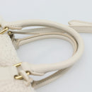 Miu Miu Hand Bag Shearing 2way White Gold Auth ka4884SAM-8