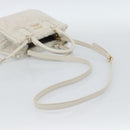 Miu Miu Hand Bag Shearing 2way White Gold Auth ka4884SAM-9