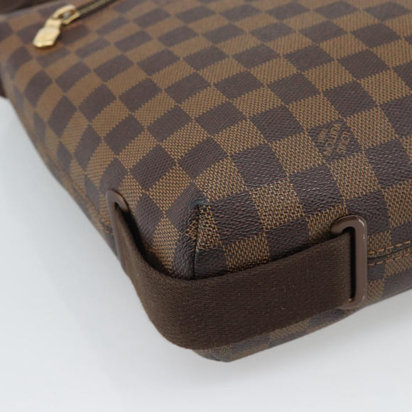 LOUIS VUITTON Damier Ebene Brooklyn MM Schoudertas N51211 LV Auth ka4886