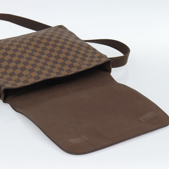 LOUIS VUITTON Damier Ebene Brooklyn MM Schoudertas N51211 LV Auth ka4886