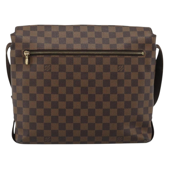 LOUIS VUITTON Damier Ebene Brooklyn MM Shoulder Bag N51211 LV Auth ka4886