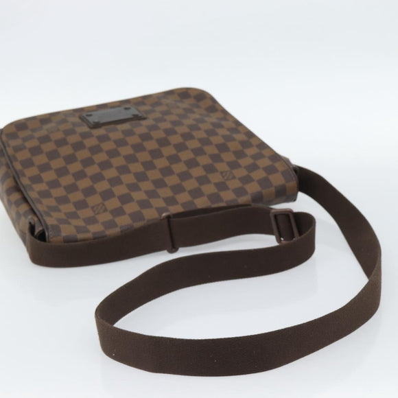 LOUIS VUITTON Damier Ebene Brooklyn MM Shoulder Bag N51211 LV Auth ka4886