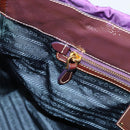 PRADA Hand Bag Nylon Purple Gold Auth ka4889A-22
