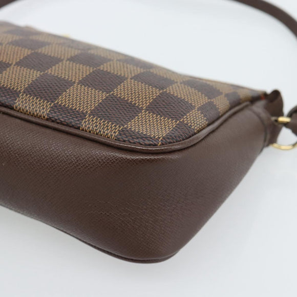 LOUIS VUITTON Damier Ebene Trousse Makeup Pouch N51982 LV Auth ka4893V